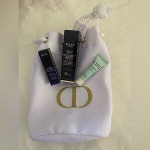 Dior Skincare Collection in a Dior Drawstring Pouch